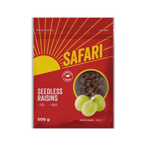safari seedless raisins 500g