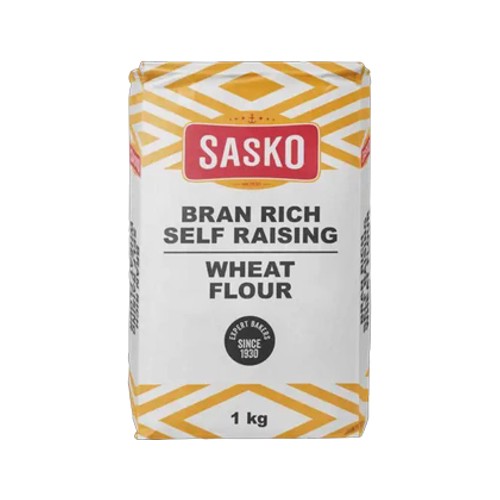 sasko bran rich self-raising wheat flour 1kg