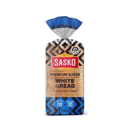 sasko premium slices white bread 700g
