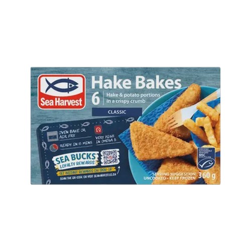 Sea Harvest Classic Frozen Hake Bakes 360g