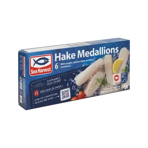 Sea Harvest Frozen Hake Medallions 450g