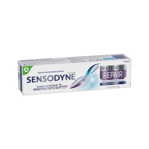 sensodyne clinical repair active white fluoride toothpaste 75ml