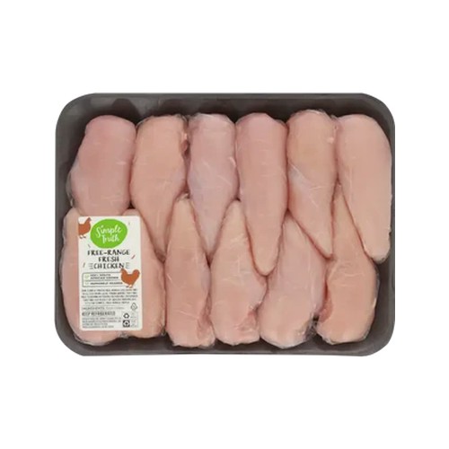 simple truth free-range fresh chicken 12 piece fillets 1700g - 1900g