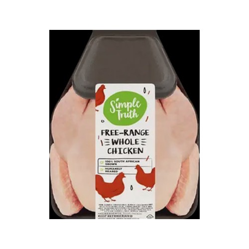 simple truth free-range fresh whole chicken 1500g - 1700g