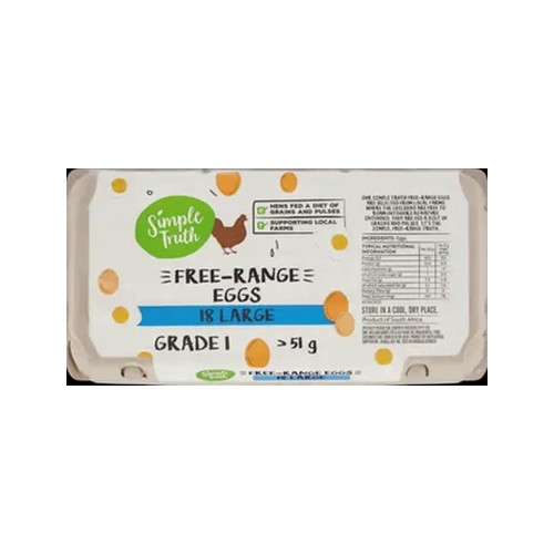 simple truth free-range large eggs 18-pack