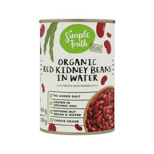 simple truth organic red kidney beans in water 400g
