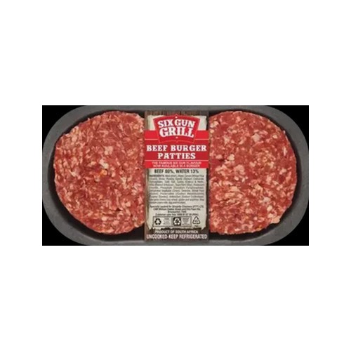 Six Gun Grill Beef Burger Patties Per kg