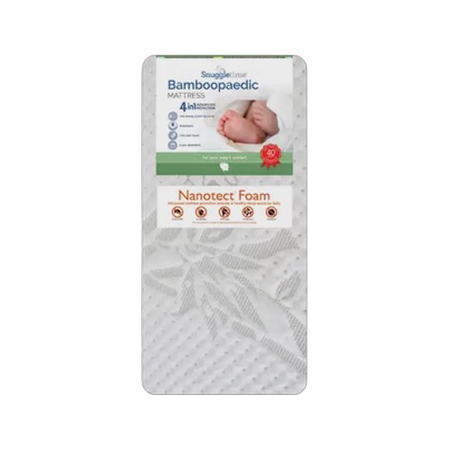 snuggletime bamboopaedic standard cot mattress 117 x 55cm