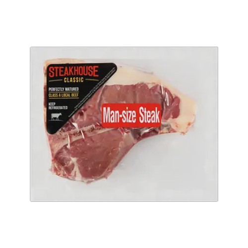 steakhouse classic perfectly matured man-size t-bone steak 900g - 1100g