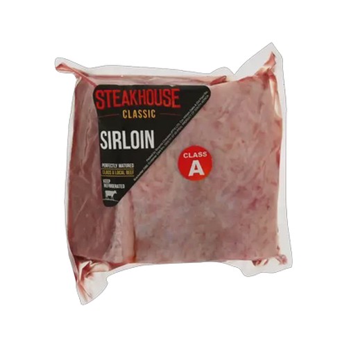 steakhouse classic sirloin beef steak 650g - 750g