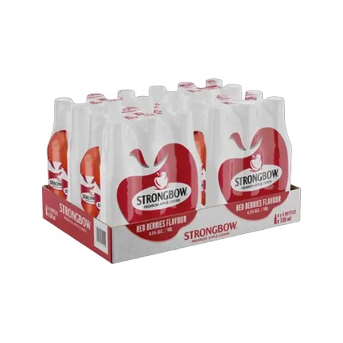 strongbow red berries flavour apple cider bottles 24 x 330ml
