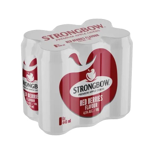 strongbow red berries flavour premium apple cider cans 6 x 440ml