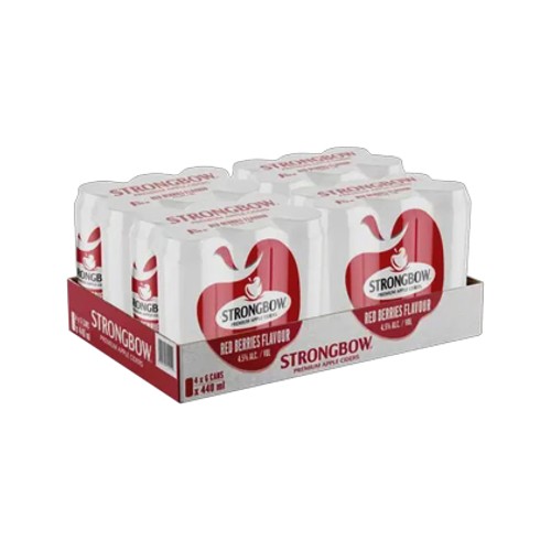 strongbow red berries flavour premium apple cider cans 24 x 440ml