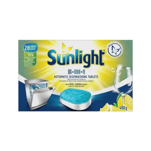sunlight automatic dishwashing tablets 28 pack