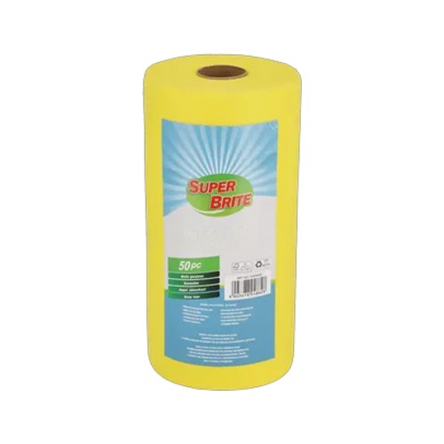 super brite yellow multi purpose cloth roll 50-pack
