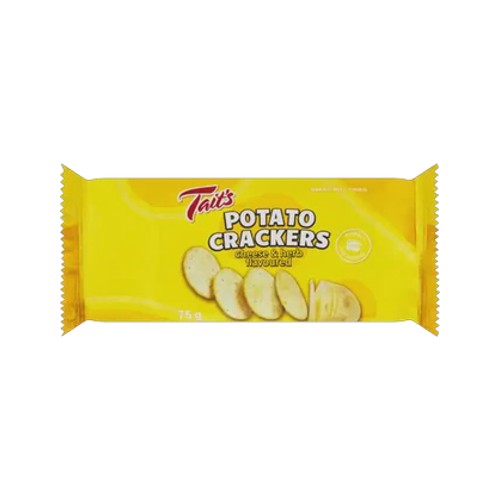 Taits Cheese & Herb Flavoured Potato Crackers 75g