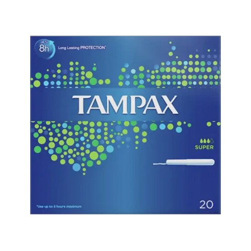 tampax super tampons 20-pack