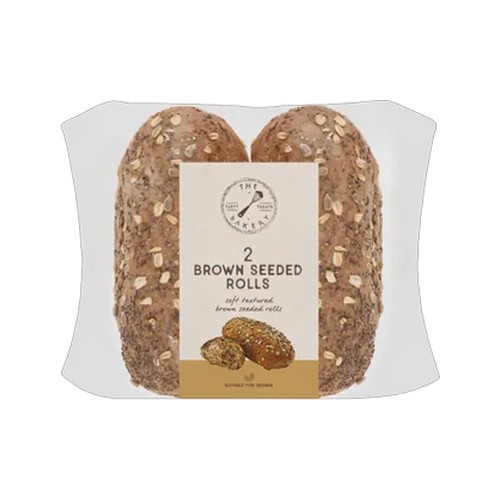 the bakery brown seeded rolls 2 pack