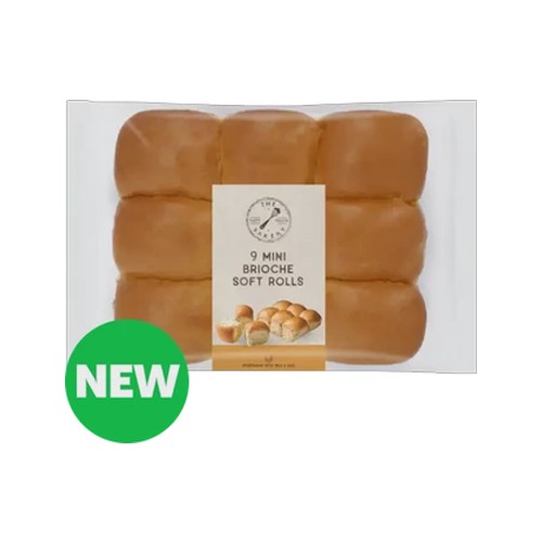 the bakery mini brioche rolls 9-pack