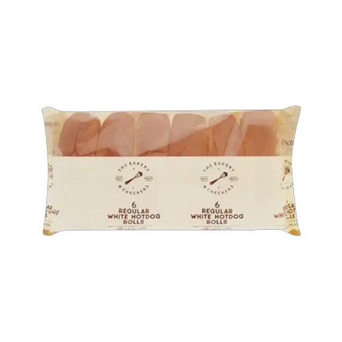 the bakery white hotdog rolls 6-pack