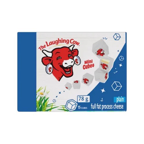 the laughing cow plain full fat process cheese mini cubes 78g