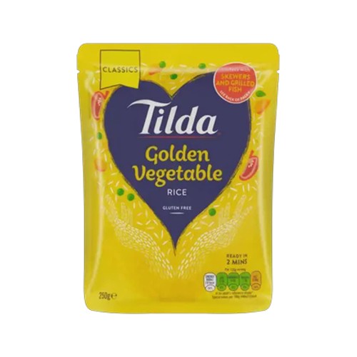 tilda gluten free golden vegetable rice 250g