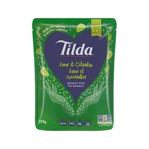 tilda gluten free lime & cilantro basmati rice 250g