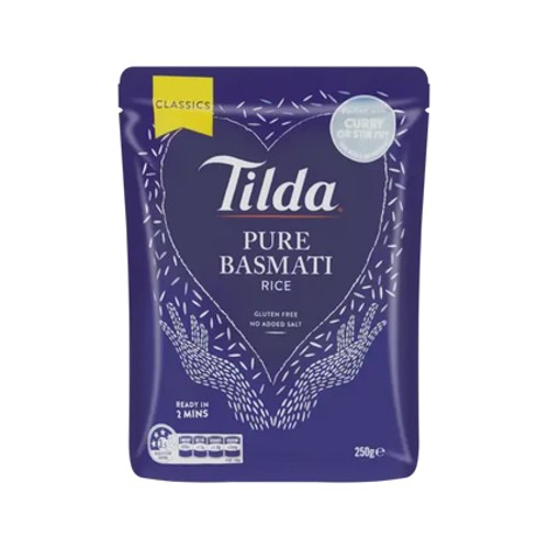 tilda gluten free pure basmati rice 250g