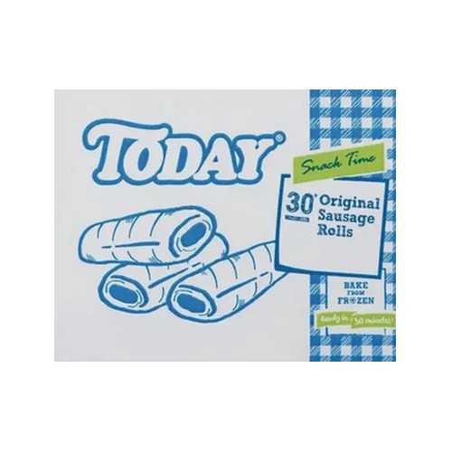 Today Frozen Beef Sausage Rolls 30 Pack