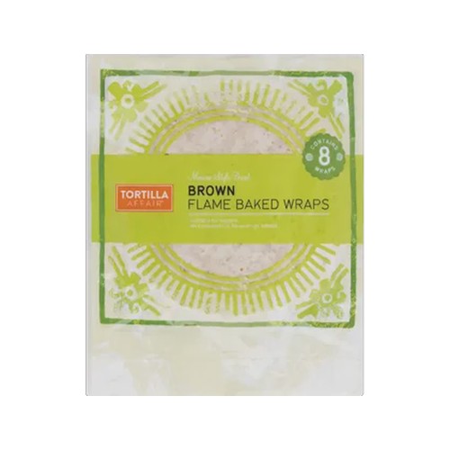 Tortilla Affair Brown Flame Baked Wraps 8 Pack