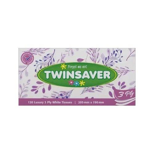 twinsaver 3 ply facial tissues 120 pack