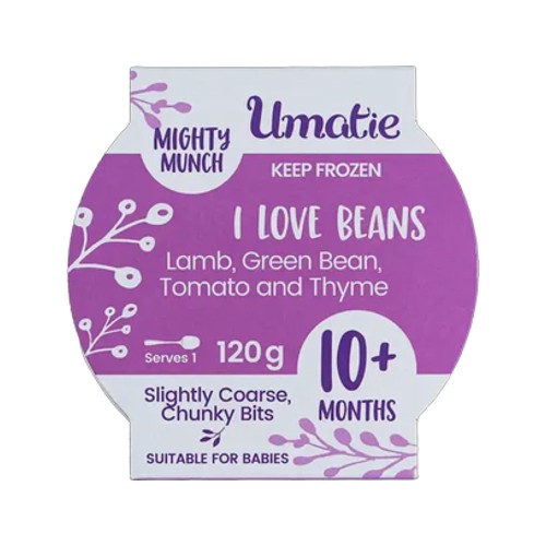 Umatie Mighty Munch I Love Beans Frozen Baby Food 10 Months 120g