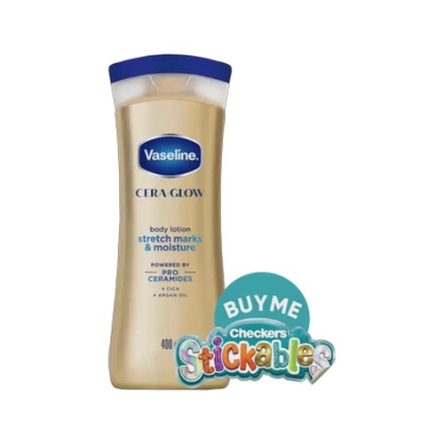 vaseline cera-glow stretch marks & moisture body lotion 400ml