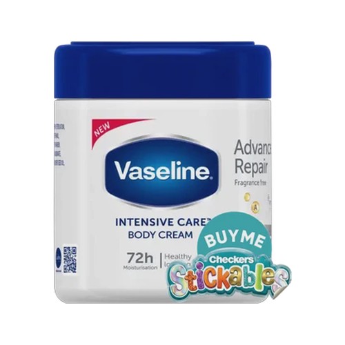 vaseline intensive care advanced repair fragrance free body cream 400ml