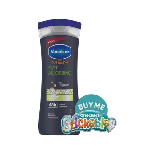 vaseline men fast absorbing body lotion 400ml