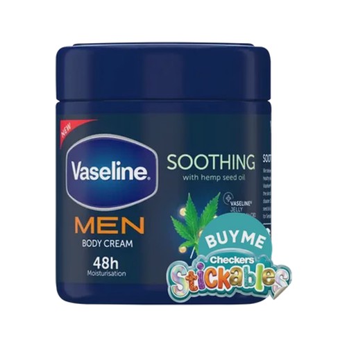 vaseline men soothing hemp seed oil body cream 400ml