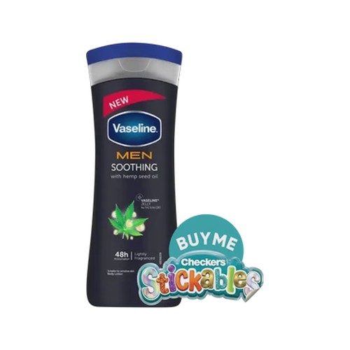 vaseline men soothing hemp seed oil body lotion 400ml