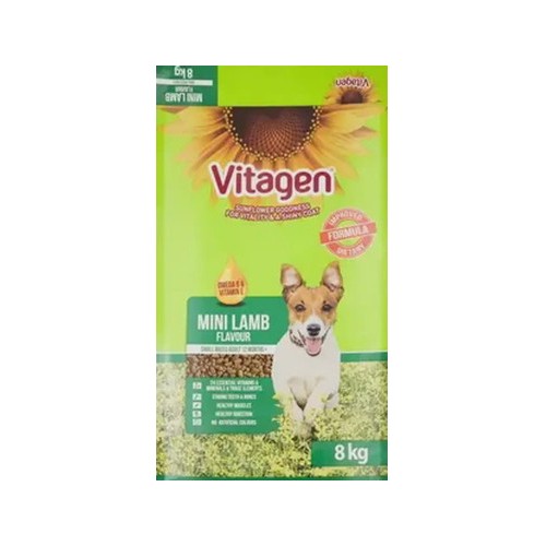 Vitagen Mini Lamb Flavour Small Adult Dry Dog Food 8kg