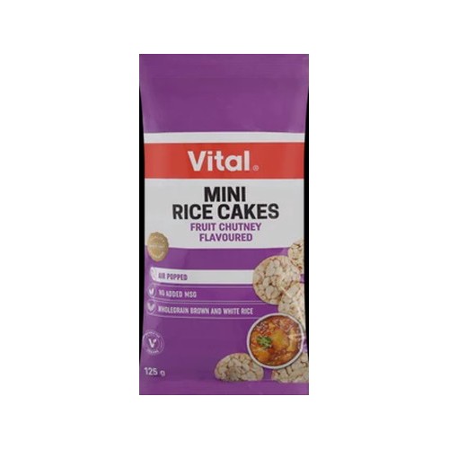 Vital Fruit Chutney Flavoured Mini Rice Cakes 125g
