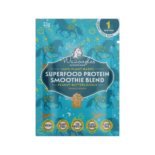 wazoogles peanut butterlicious superfood protein smoothie blend 33g