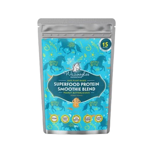 wazoogles peanut butterlicious superfood protein smoothie blend 500g