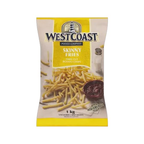 west coast frozen skinny fries 1kg