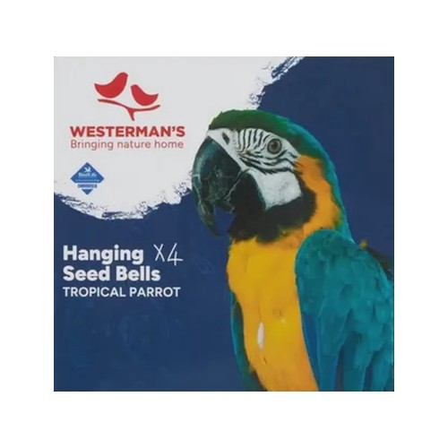 Westerman's Tropical Parrot Hanging Seed Bells 4 Pack