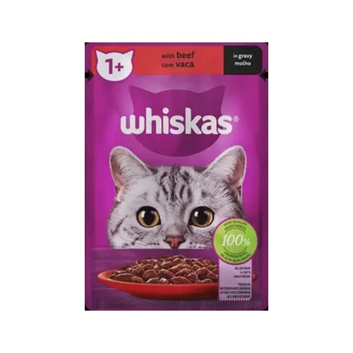 Whiskas Beef In Gravy Cat Food 85g