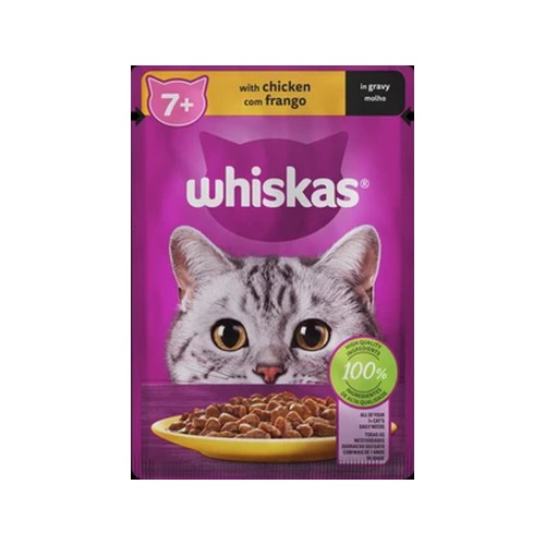 Whiskas Senior Chicken In Gravy Cat Food 85g