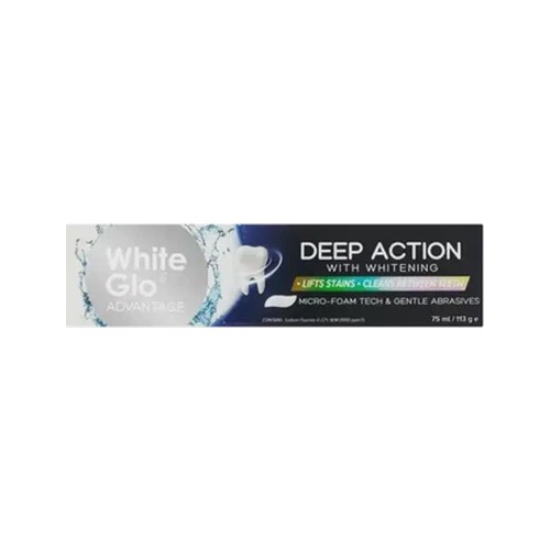 white glo advantage deep action whitening toothpaste 75ml