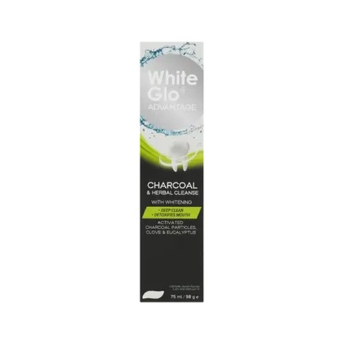 white glo charcoal & herbal cleanse toothpaste 75ml