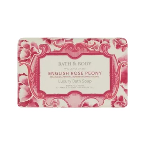william dabs bath & body english rose peony luxury bath soap 250g