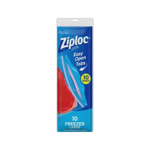 ziploc transparent large freezer bags 10 pack