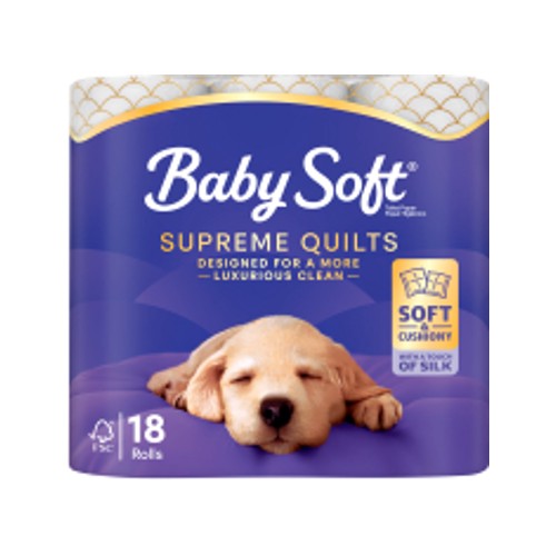 baby soft supreme quilts 2 ply luxury toilet rolls 18s
